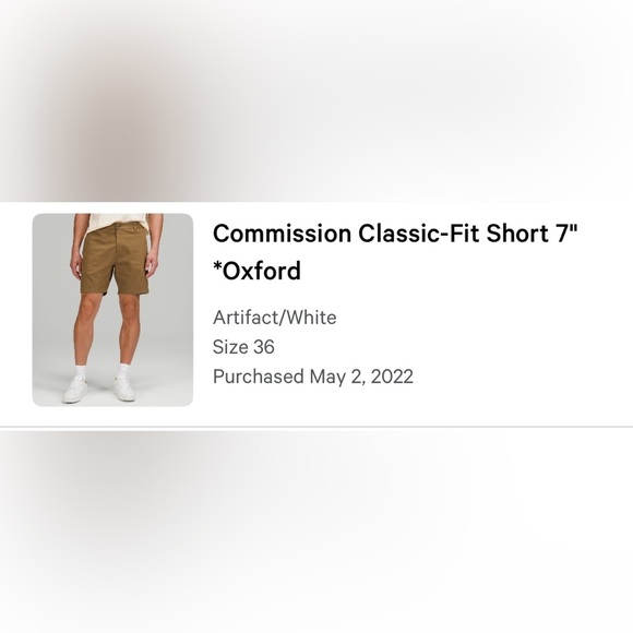 Lululemon - set of 2. Men’s Oxford Commission Classic 7” shorts - Picture 2 of 16